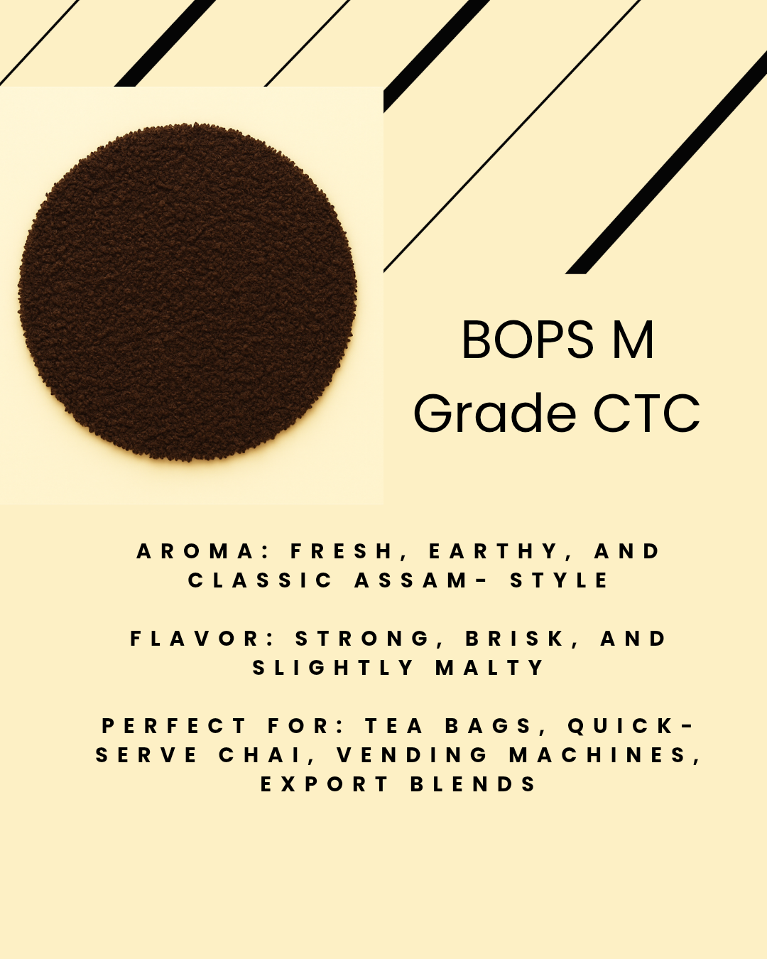 CTC BOPS M Grade Tea – (Broken Orange Pekoe Small – Medium) Fine, Quick Brew & High Color - Image 4
